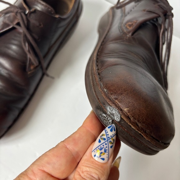 Birkenstock Brown Leather Shoes Oxford Derby Casual Lace Up Shoes 10 - Picture 13 of 16